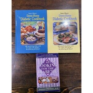 Taste of Home Down Home Diabetic Cookbook 1st+2nd Edition & The Art of Cooking